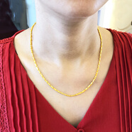 千影珠寶黃金項(xiàng)鏈女9999足金素鏈結(jié)婚首飾小金魚(yú)純金鏈子生日禮物按克 重13.21-13.5長(zhǎng)45-48(含工費(fèi)25)