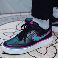 耐克（NIKE）男鞋新款A(yù)IR FORCE1 LOW AF1時(shí)尚炫彩鐳射錯(cuò)鉤運(yùn)動(dòng)休閑板鞋 AJ7748-002邁阿密 40.5