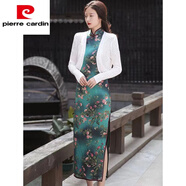 皮爾卡丹（pierre cardin）冰絲針織開衫女夏季薄款短袖披肩防|曬衫配吊帶裙子外搭小坎肩外 夏款冰絲長,袖白色  2XL