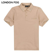 倫敦霧（London Fog）純棉時(shí)尚翻領(lǐng)男士商務(wù)休閑短袖T恤襯衣領(lǐng)半袖polo衫 W3 160/80B(46)