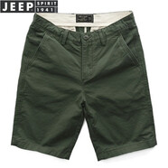 JEEP SPIRIT/輕奢2023~專(zhuān)柜撤回尾單男工作短褲夏季休閑工裝五分中褲 軍綠色 2XL碼【建議125-145斤】