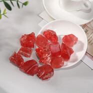 唯誠天然粉紫白黃黑綠水晶原石碎石無火香薰原石水晶擴香石水晶原料 熔煉紅水晶原石200克