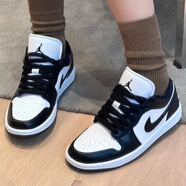 耐克（NIKE）aj女鞋秋冬季新款Air Jordan 1 AJ1休閑鞋板鞋籃球鞋運動(dòng)鞋【潮】 DC0774-101白色黑色 37.5