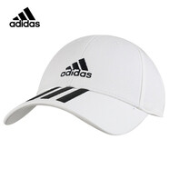 adidas阿迪達(dá)斯帽子男女休閑運(yùn)動(dòng)帽遮陽(yáng)時(shí)尚潮流棒球帽網(wǎng)球帽戶外鴨舌帽 白色條紋 FQ5411