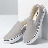 范斯（VANS）男女款小白鞋 SLIP-ON 一腳蹬低幫休閑鞋時(shí)尚滑板鞋 帆布鞋禮物 灰色 36.5/男us5/女us6.5