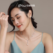 京潤珍珠項鏈簡愛淡水珍珠項鏈女滿天星項鏈百搭款生日禮物 5-8mm 40cm