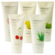 菲詩(shī)小鋪（THE FACE SHOP）草本泡沫洗面膏蘆薈檸檬油補水170g洗面奶保濕潔面乳學(xué)生男女士 檸檬潔面膏