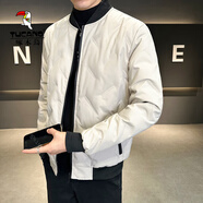 啄木鳥 輕薄羽絨棉服男士簡約連帽加絨抗寒保暖防風(fēng)短款羽絨棉衣服外套 DYFF-2028卡其色 2XL 【130-145斤】