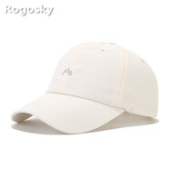 Rogosky專(zhuān)柜潮牌韓版時(shí)尚速干棒球帽男女百搭山峰刺繡軟頂鴨舌帽戶(hù)外運(yùn)動(dòng) 米白色 標(biāo)準(zhǔn)碼（可調(diào)節(jié)）