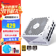威剛（ADATA）XPG魔核系列電腦電源750W/850W/1000W金牌全模組原生PCIE5.1/ATX3.1新規范 支持5060ti/9070XT顯卡 SE750W 白色【高品質(zhì)電容】10年質(zhì)保