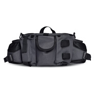 BURAQ戰(zhàn)術腰包男軍迷色彩休閑騎行黑色帶水杯套容量戶外登山運動腰包 深空灰