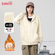 班尼路（Baleno）牛奶絲開(kāi)衫衛衣女2025年春秋季新款親膚柔軟舒適寬松百搭休閑外套