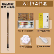 蘇拉達(dá)（Surada）國(guó)畫(huà)顏料 中國(guó)畫(huà)顏料國(guó)畫(huà)顏料套裝初學(xué)學(xué)生兒童水墨畫(huà)山水工筆畫(huà)套裝 12色6ml入門(mén)套裝sd132 