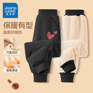 真維斯童裝女童褲子秋冬2025新款兒童運動(dòng)褲加絨加厚羊羔絨女孩保暖衛褲