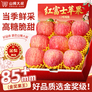 山姆大叔煙臺(tái)糖心蘋果【多地次日達(dá)】蘋果水果紅富士洛川水果禮盒裝送禮 【黃金甜度】金獎(jiǎng)·特大果｜單果80-85mm 5斤裝【爆款80%選擇-超值推薦】?jī)?.5*