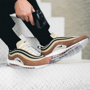 耐克（NIKE）男鞋Air Max 97子彈男子氣墊緩震休閑復古跑步鞋運動(dòng)休閑跑步鞋 921826-201 棕色 40