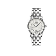 美度（MIDO）【官方正品】瑞士手表 貝倫賽麗系列時尚鑲鉆機械女表 白盤鋼帶/M007.207.11.038.00