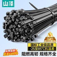 山澤 自鎖式尼龍?jiān)鷰√?hào)2.5*100mm 電腦裝機(jī) 園藝 桌面理線帶束線捆扎綁帶 黑色 約100根/包HZD-12