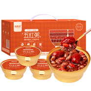 福東海 即食五紅粥990g 紅皮花生紅豆紅糖紅棗枸杞銀耳羹女性養(yǎng)生滋補粥代餐早餐送女友 五紅粥990克（165克x6）