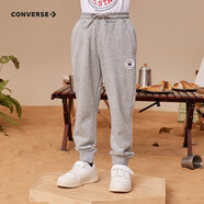 匡威（Converse）Converse 匡威童裝男童保暖加絨長(zhǎng)褲2023秋冬兒童針織休閑運(yùn)動(dòng)褲 巖嶺灰(春秋毛圈) 110 /53 【建議身高104-110cm】