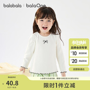 巴拉巴拉balaOne女童長袖T恤秋季寶寶打底衫小童內(nèi)衣秋衣甜美208325169004