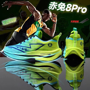 回力瑞赤兔8pro碳板跑鞋男秋網(wǎng)面學(xué)生體考專用跑步鞋競速兒童跑鞋 X3青草香 赤兔8pro全掌+碳板 42