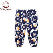 優(yōu)貝宜 兒童打底褲夏季七分褲女童洋氣褲子寶寶夏裝休閑褲子薄款防蚊褲 69186#大黑花 73cm
