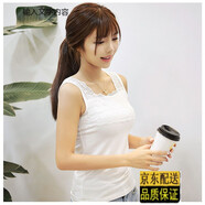 萊姆斯丁薄款蕾絲吊帶背心女打底修身顯瘦外穿內(nèi)搭無袖四季通用吊帶女 白色（蕾絲寬邊吊帶） 2XL108-124