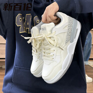 新百倫少年厚底輕便氣墊跑步鞋女2025新款情侶百搭運(yùn)動(dòng)休閑板鞋小白鞋子 米白色 40