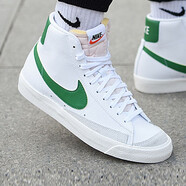 耐克（NIKE）男鞋2025夏季新款BlazerMid'77復(fù)古運(yùn)動(dòng)鞋子高幫百搭緩震休閑板鞋 BQ6806-115 綠標(biāo)小白鞋/開拓者 41
