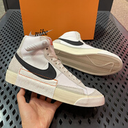 耐克（NIKE）休閑鞋男鞋秋季新款運動(dòng)鞋Blazer開(kāi)拓者高幫板鞋DQ7673-100 DQ7673-100白色 41