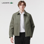 LACOSTE法國(guó)鱷魚男裝基礎(chǔ)日常休閑簡(jiǎn)約風(fēng)翻領(lǐng)純色夾克外套|BH1159 316/綠色 L 52 /180