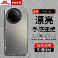 暴走適用vivox90手機殼 VIVO X90保護套 硅膠軟邊簡約防摔鐳射漸變高級感磨砂硬殼 灰