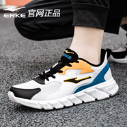 鴻星爾克（ERKE）男鞋運動鞋男2025年夏季新款網(wǎng)面透氣休閑老爹鞋跑步鞋耐磨男跑鞋 爾克白/果凍橙-3195 43
