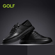 高爾夫（GOLF）男鞋時(shí)尚休閑板鞋夏季透氣百搭休閑鞋拼接撞色潮流鞋子舒適減壓 GM13213360黑色 39