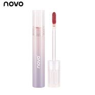 NOVO水漾晶瑩折光鏡面唇釉防水不易掉色不易沾杯低飽和素顏顯白口紅 4#生澀柿子蜜
