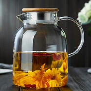 魔都玻璃煮加熱可新品高可以燒的泡茶壺涼水杯新品清新大號(hào)耐泡茶杯迷 1600ML壺 竹蓋 【加厚】、1L以上