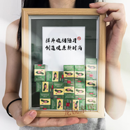 戒煙警示語(yǔ)創(chuàng  )意桌面個(gè)性相框定制擺臺件生日送爸爸七夕禮物 胡桃色-摒棄吸煙陋習創(chuàng  )造健康新 6寸(含煙盒)