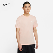 耐克（NIKE）男子經(jīng)典款休閑透氣棉上衣刺繡圓領(lǐng)套頭衫短袖運動(dòng)T恤 AR4999-800 L