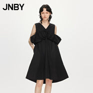 JNBY/江南布衣【云朵系列】春夏無(wú)袖連衣裙小黑裙氣質(zhì)淑女5N4G13750 001/本黑 M