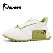 吉普森 吉普森 男鞋厚底復(fù)古運(yùn)動(dòng)休閑鞋韓版百搭真皮ins老爹潮鞋男H2332 H2332白色 39