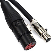 VOBOFIIO卡農母48v電容麥線(xiàn)大轉小 四芯迷你mini卡農頭直播K歌聲卡森然三代六代話(huà)筒線(xiàn) 先鋒LC10聲卡連接線(xiàn) 線(xiàn)材長(cháng)度 0.75米