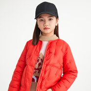 安奈兒（Annil）[火山巖蓄熱]女童輕薄羽絨服新款時(shí)髦中大童休閑保暖外套冬 F430紅調(diào)花 110cm