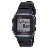 卡西歐（CASIO） 數字運動(dòng)手表石英數字50米防水方形表盤(pán)W96H-1BV運動(dòng)表腕表 black 38mm 38mm