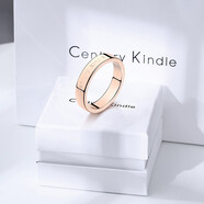 CENTURY& KINDLE滿天星戒指女簡約素圈戒指男潮流個性情侶戒指一對戒子刻字閉口 玫瑰金色素圈 一對【備注圈號和顏色】