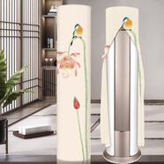 家工場(chǎng)空調罩防塵罩圓柱形柜機中式格力美的海爾空調罩立式開(kāi)機不取通用 鳥(niǎo)戲蓮花 開(kāi)機不取】2P以下適高170-174cm