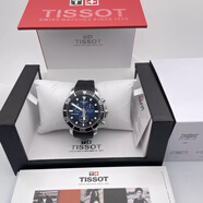 【二手95新】天梭手表海星系列石英男表鋼帶膠帶運動(dòng)潛水表300米防水 二手手表腕表 T120.417.17.041.00漸變藍膠帶款