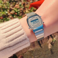 卡西歐（CASIO）手表 小春同款 情侶經(jīng)典復(fù)古小方塊 時尚學(xué)生表小金表 LA670WA-7D 女款