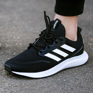 阿迪達(dá)斯 （adidas）男鞋夏季新款運(yùn)動鞋網(wǎng)面透氣緩震舒適跑步鞋輕便時(shí)尚休閑鞋F(xiàn)36199 EE9843/黑白透氣/輕盈緩震 40.5