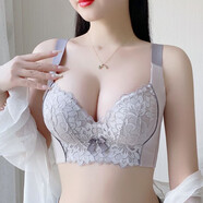 秀色濱伊（XIUSEBINYI）調(diào)整型內(nèi)衣女聚攏文胸?zé)o鋼圈小胸顯大收副乳上托防下垂防外擴(kuò)胸罩 豆沙紫 80B -36B
